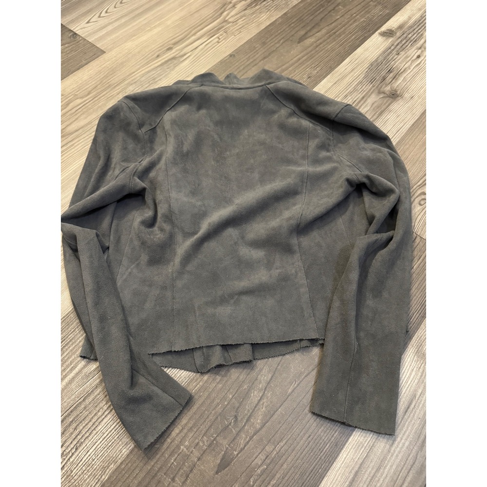 Blank NYC Womens Gray Faux Suede Asymmetric Zip Moto Jacket XS 76X-9020NO - Picture 7 of 7